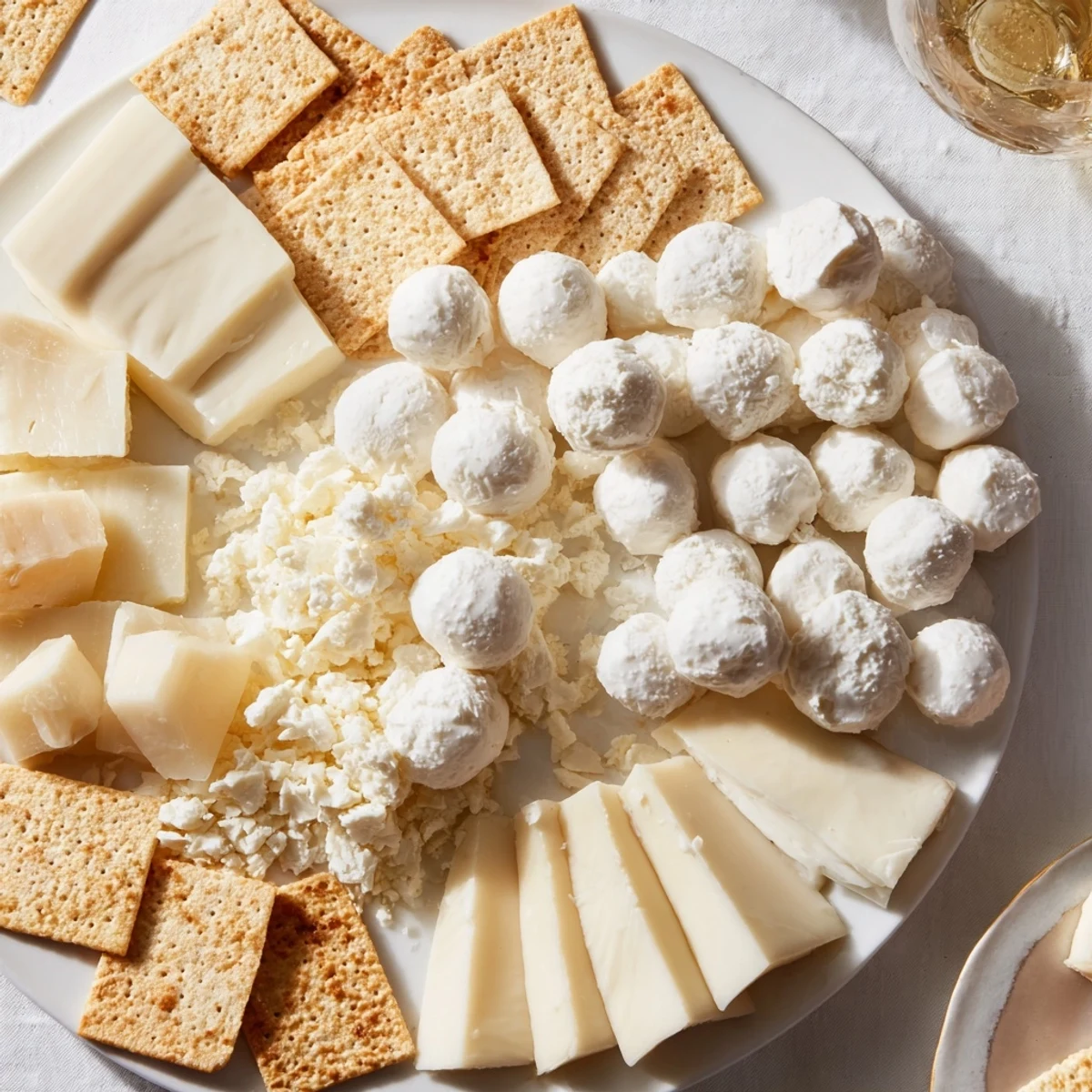 Festive Santa's Beard and Hat Board appetizer featuring creamy cheeses and cured meats, perfect for holiday parties.