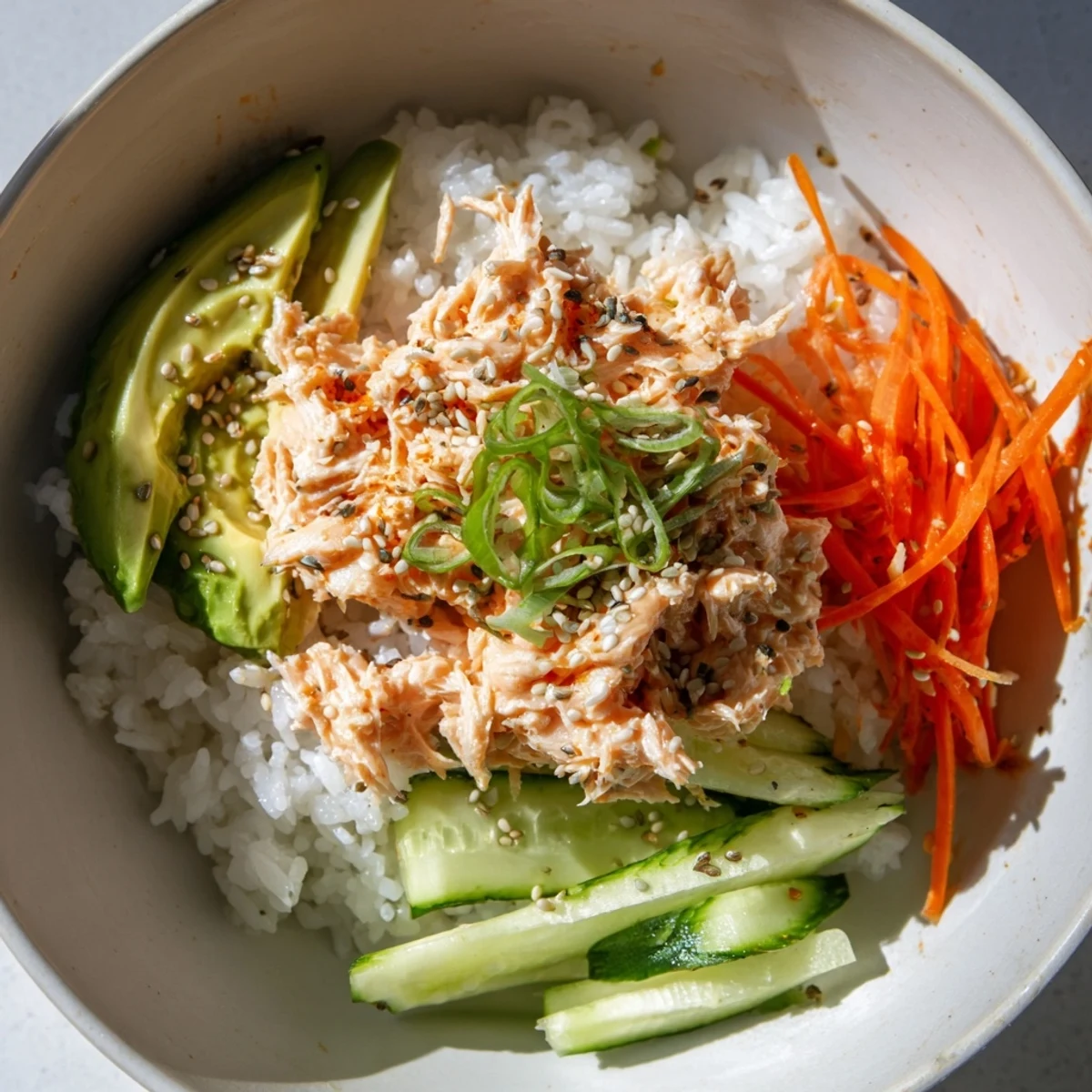 Spicy Canned Salmon Bowl