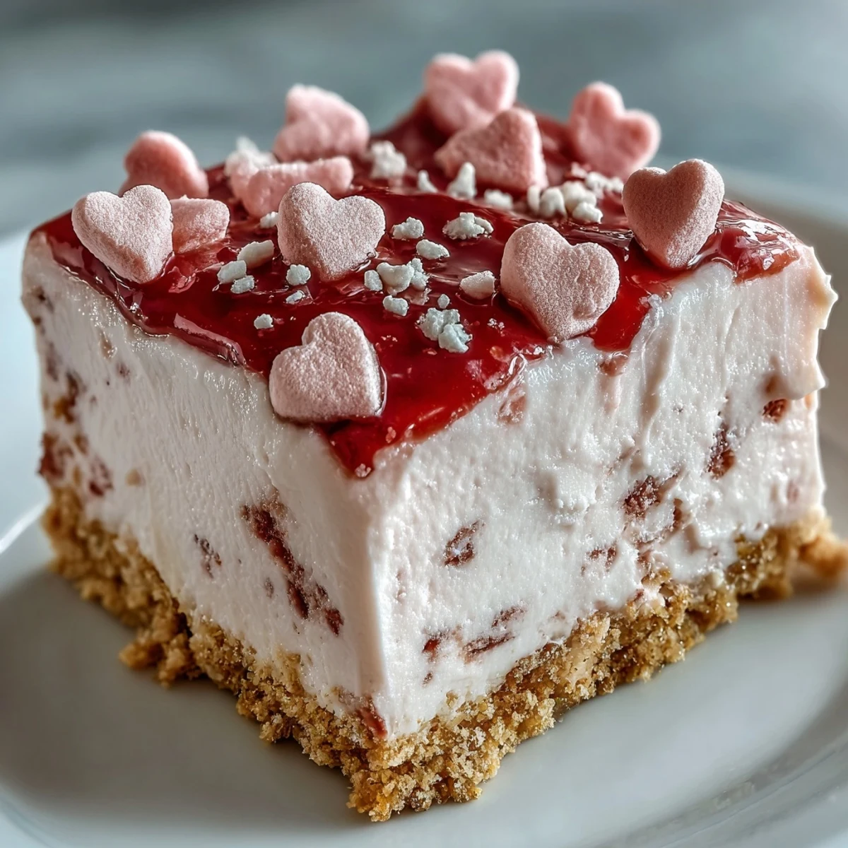 Candy Hearts Fake Cake adorned with colorful candy hearts for a sweet celebration.