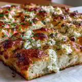 A close-up of Fluffy Cottage Cheese Flatbread with a tender, tangy crumb, perfect for a quick vegetarian lunch.