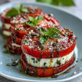Caprese Salad Basil Oil Drizzle