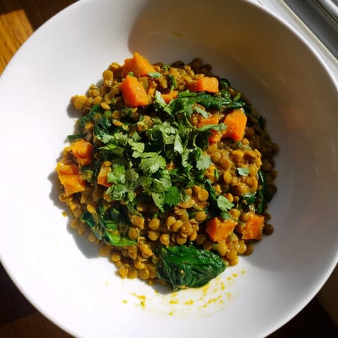 Lentil and Spinach Curry