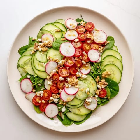 Delectable Fibonacci Fan Salad on a platter, showcasing the golden spiral's stunning visual appeal.