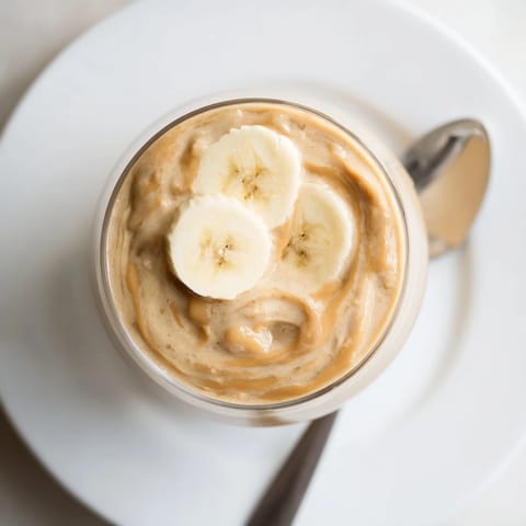 This thick, blended Peanut Butter Banana Smoothie is perfectly sweet and refreshing for a quick breakfast.