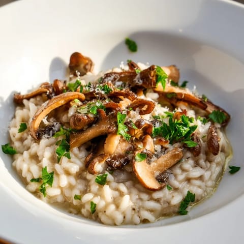 Italian mushroom risotto dish