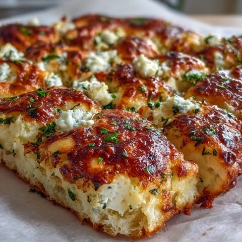 Golden-brown Fluffy Cottage Cheese Flatbread bubbling in a skillet with fresh herbs, ready for wraps or dipping.