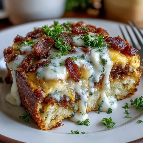Overnight Amish Breakfast Casserole