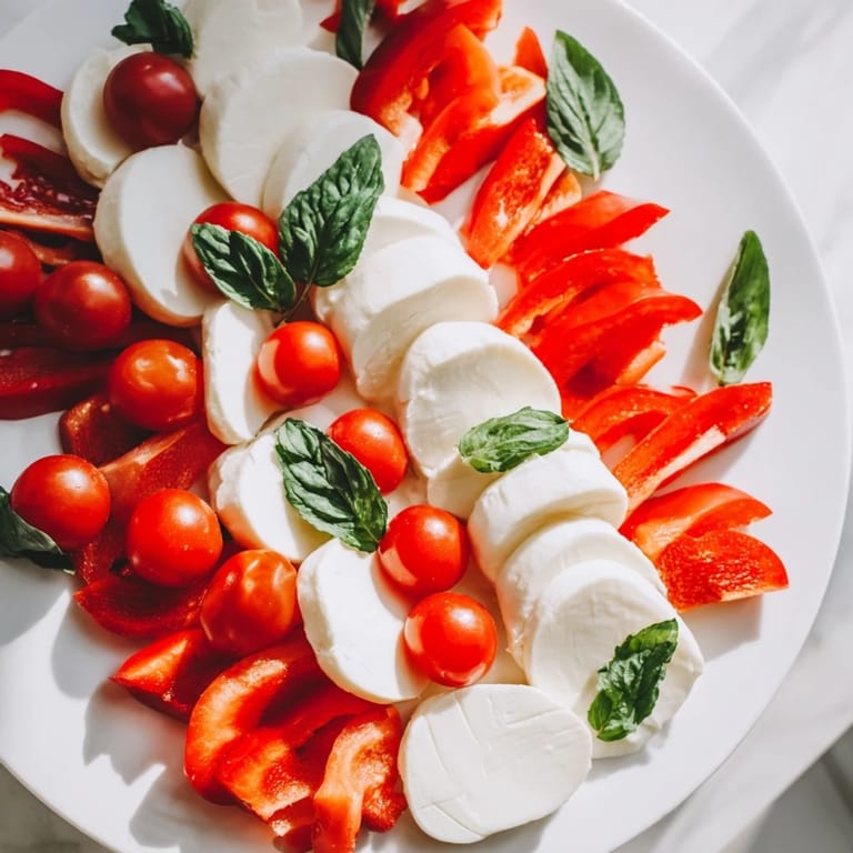 A close-up of a festive Peppermint Stripe Celebration appetizer platter, perfect for a holiday party.