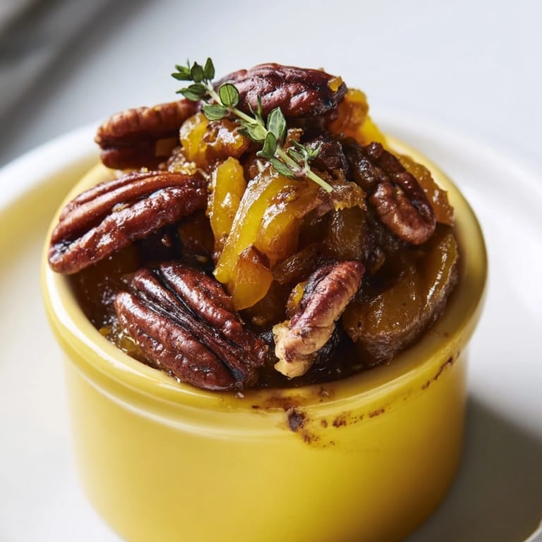 Rustic The Copper Kettle, a vegetarian appetizer in copper ramekins, with a sweet and savory aroma.