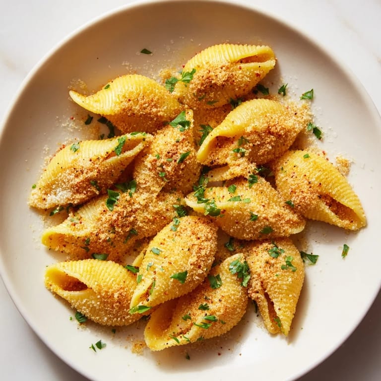 Close-up of golden brown Air Fryer Pasta Gnocchi, fresh from the air fryer, with Parmesan and parsley.