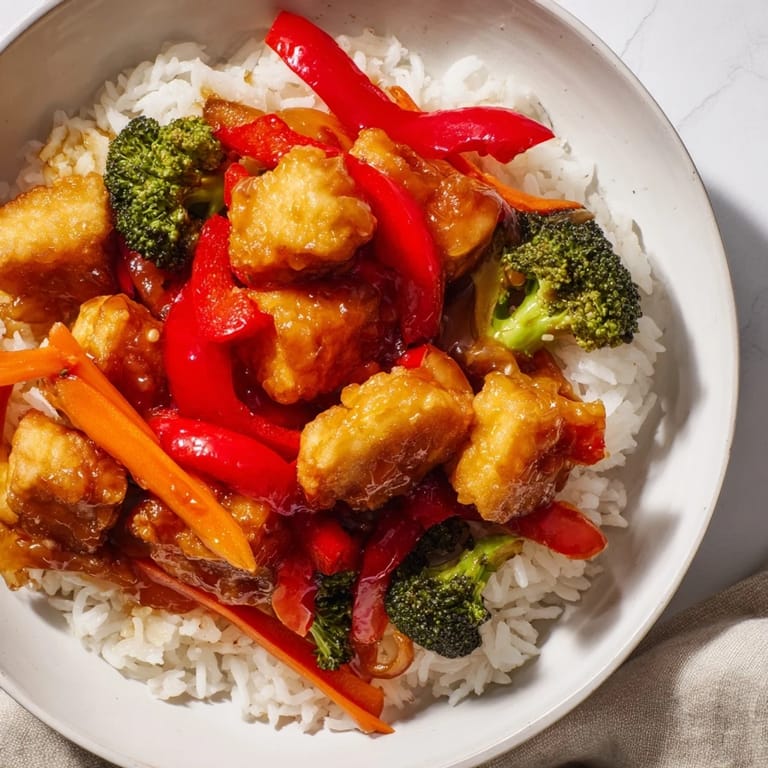 Enjoy the delicious flavors of these honey garlic tofu bowls, featuring a sweet, savory, and healthy sensation.