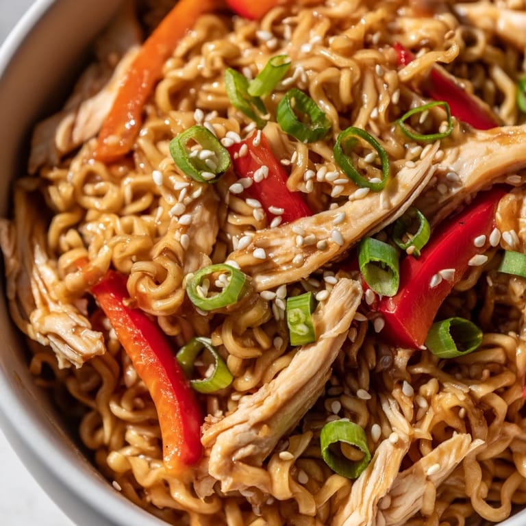 Steaming Spicy Ramen Stir-Fry in a wok, showcasing crisp broccoli and julienned carrots glistening with sesame oil and chili.