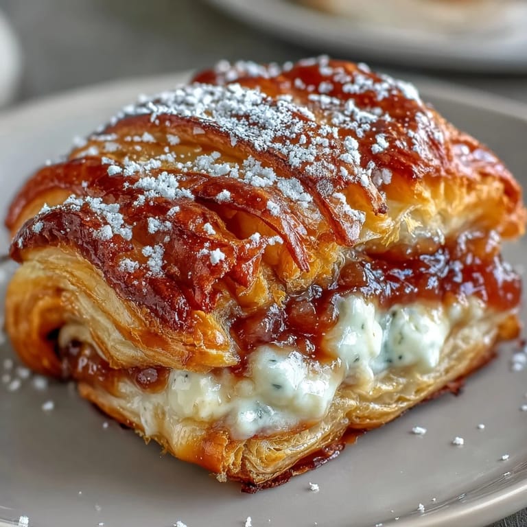 Warm Latin American guava cheese pastries served on a plate near fresh coffee.