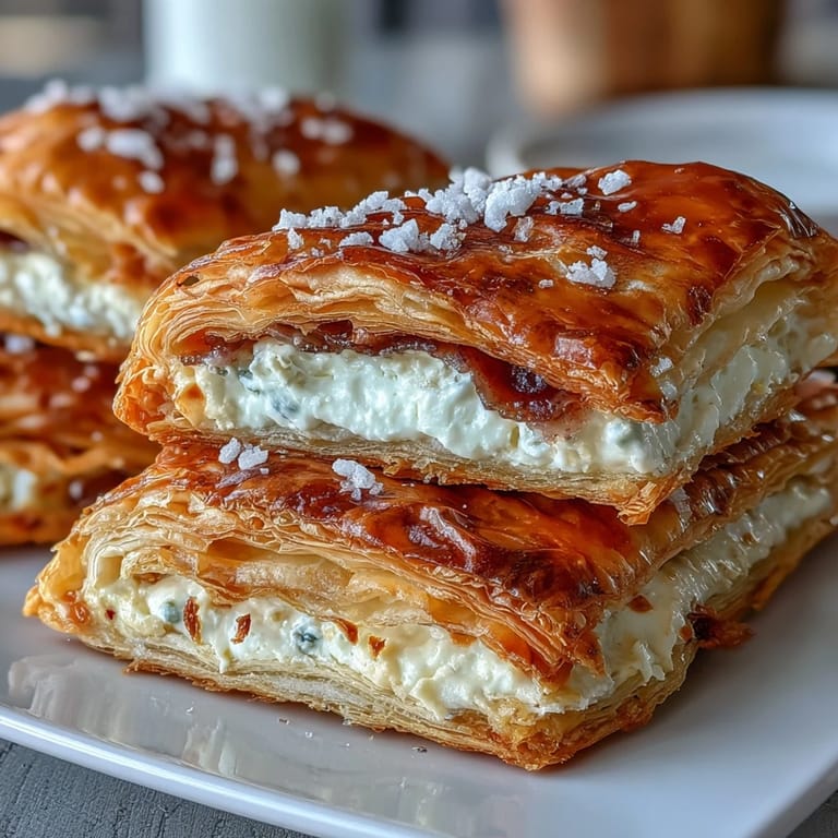 Freshly baked Guava and Cream Cheese Pastelitos dusted with sugar, ready to enjoy with Cuban coffee.
