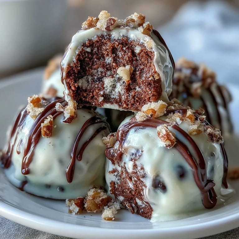 Cream cheese-dipped carrot cake truffles with warm cinnamon spice and crunchy toasted nuts for delightful texture.