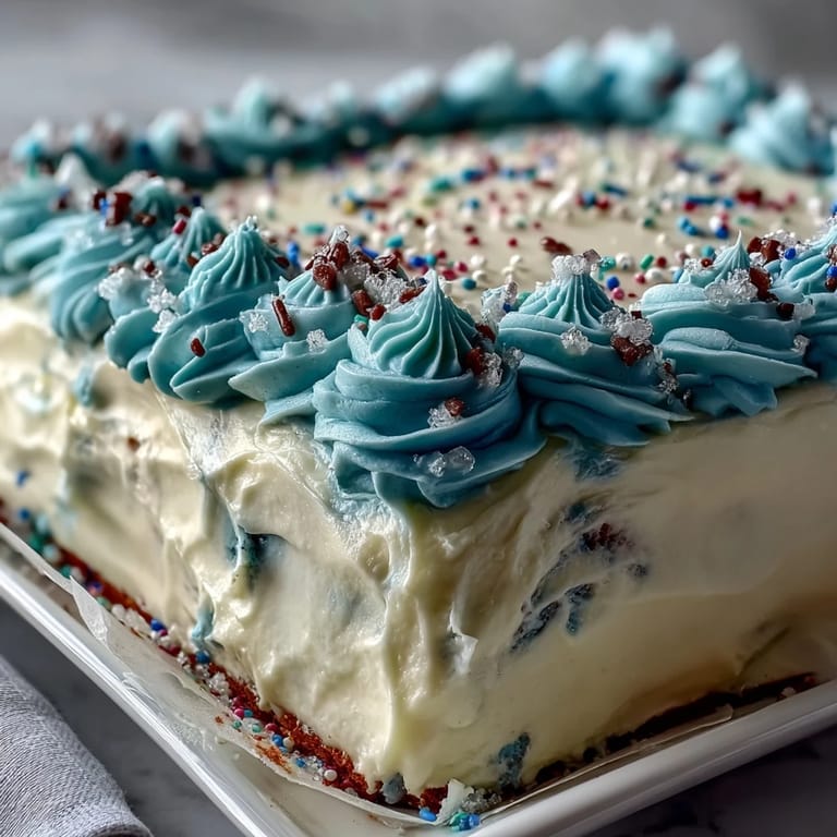 Moist vanilla sheet cake topped with buttercream and Class of 2026 piping, ideal for graduation party dessert tables.