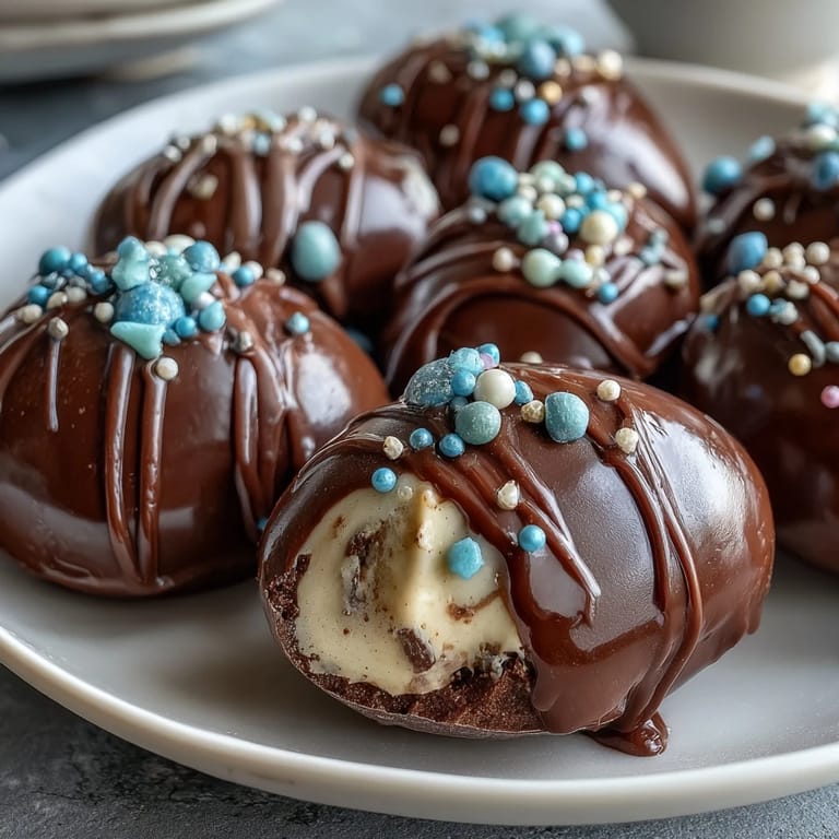 Indulgent chocolate-coated peanut butter Easter eggs with smooth filling, perfect for holiday dessert trays or Easter baskets.