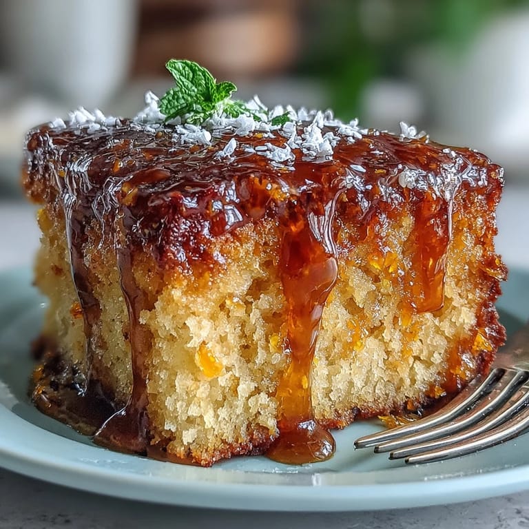 Slices of moist whole orange cake revealing bright orange flecks, perfect for a refreshing afternoon treat.